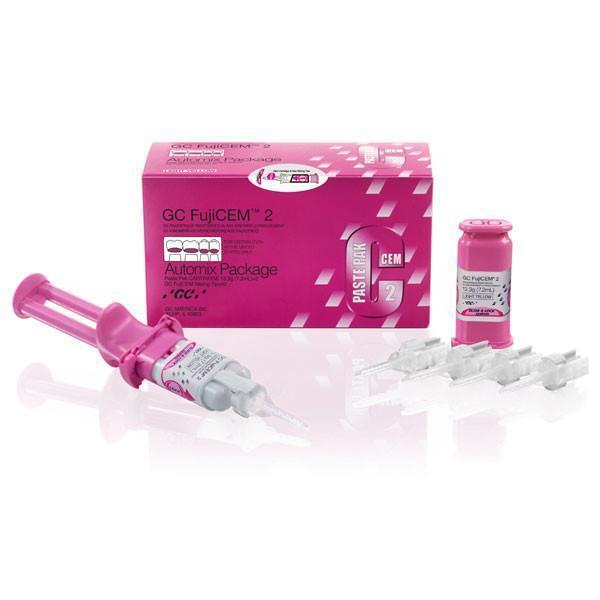 GC 441000 FujiCEM 2 Reinforced Glass Ionomer Luting Cement Automix Package SL Tips GC 441000 FujiCEM 2 Reinforced Glass Ionomer Luting Cement Automix Package SL Tips